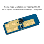 24Ghz one-transmitter-two-receiver human motion tracking trajectory radar module Wall mounted installation HLK-LD2450