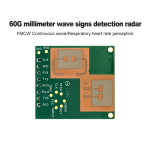60G Millimeter Wave Respiratory and Heartbeat Detection Radar Module HLK-LD6002 Non-contact Intelligent Monitoring with 2T2R