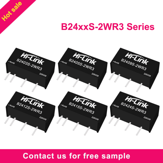 B2405S-2WR3/B2403S/B2412S/B2415S/B2424S-2WR3 DC to DC 24V to 5V 2W Isolation Voltage 1500VDC Power Module Converter