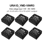 URA1D05YMD-10WR3 URA1D12/URA1D24YMD DCDC isolated power module 110V to 3.3/9/12/15/24 dual output power converter