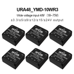 URA4805YMD-10WR3 URA4812/URA4824YMD DCDC isolated power module 110V to 3.3/9/12/15/24 dual output power converter