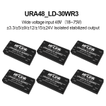 URA4805LD-30WR3 URA4809LD/URA4812LD/URA4815LD/URA4824LD DCDC isolated power module with 48v to 3.3/9/12/15/24V dual output