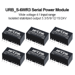 URB2405S-6WR3 URB2424S/03S/09S/12S/15S-6WR3 24V to 3.3V/9V/12V/15V/24V 5DC DC isolated stablized voltage power supply module