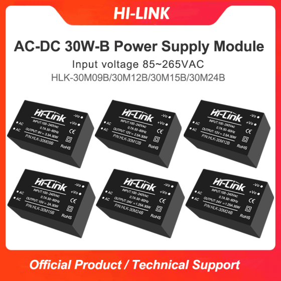 AC to DC HLK-30M12B/30M15B/30M24B 12V/15V/ 24V 30W Step Down Mini Power Supply Module Converter High Cost Performance