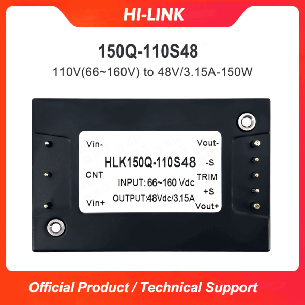DC/DC half-brick power converter module 150Q-110S48 isolated and stabilized 110V to 48V single circuit 150W